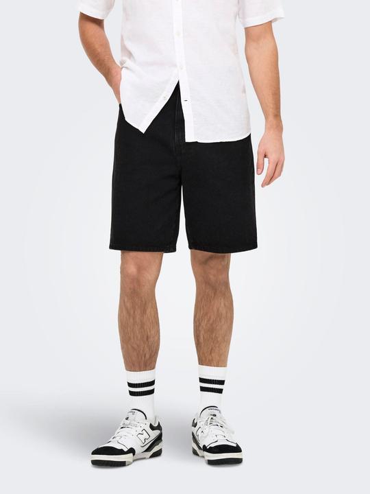 Actual product image Only & Sons Onsfade Black 9087 Tai Dnm Shorts Noos (S)