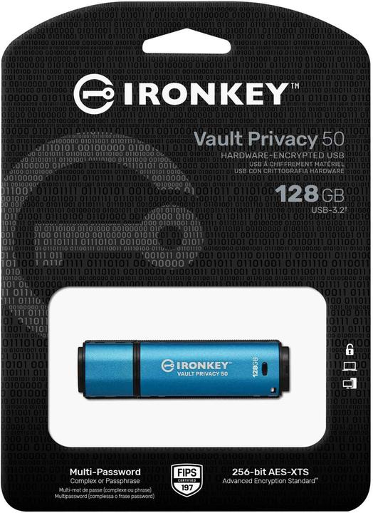 Actual product image Kingston IronKey Vault Privacy 50 (128 GB, USB-A)