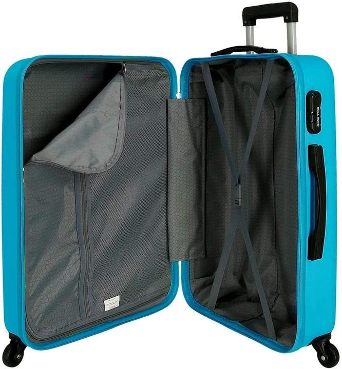 Immagine prodotto Roll Road Set di valigie blu (91 l, Bagaglio a mano (fino a 50 litri), M (50 - 90l), L (90 - 115l))