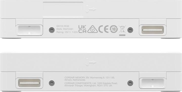 Immagine prodotto Corsair Ventola iCUE LINK QX120 RGB 120 mm PWM (bianca, starter kit) (120 mm, 3 x)