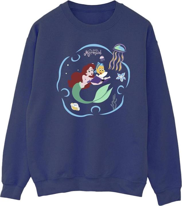 Disney The Little Mermaid Reading A Book Sweatshirt (S)