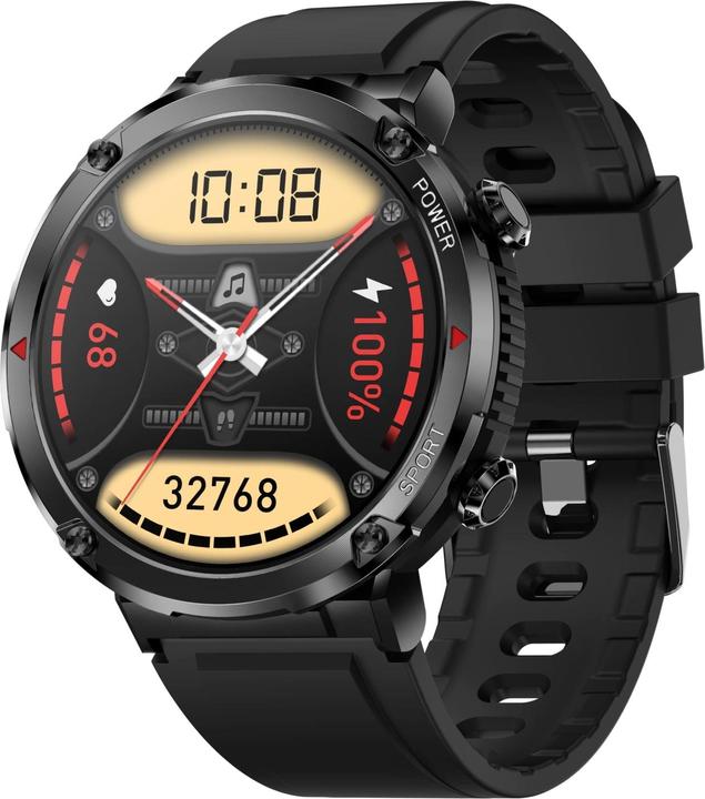 Actual product image Gravity GT21-6 Smartwatch + rotes Silikonarmband
