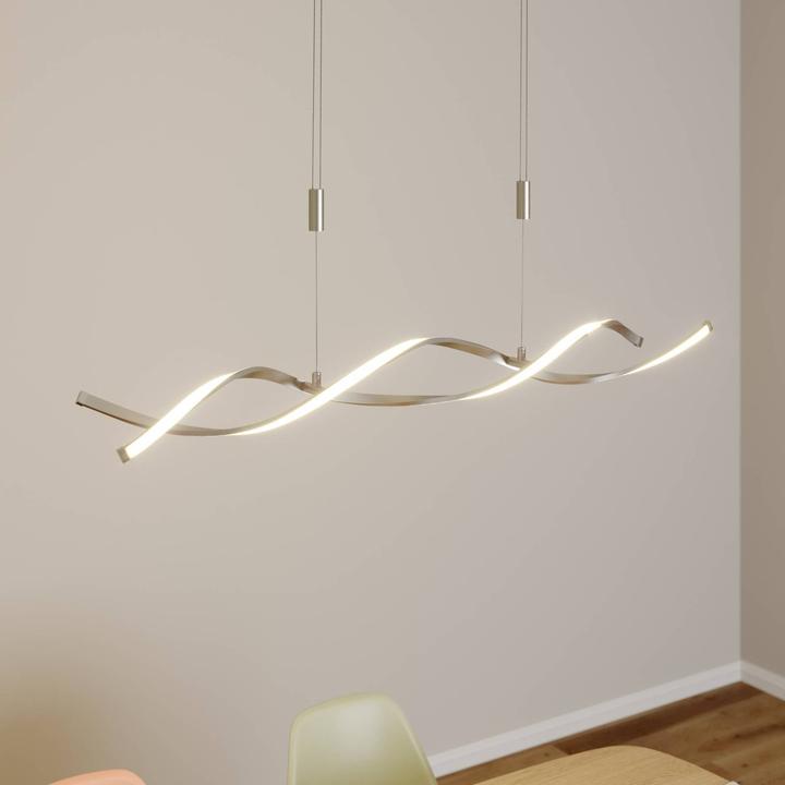 Image du produit Lindby Auron Lampe à suspendre Nickel/Blanc (1440 lm)