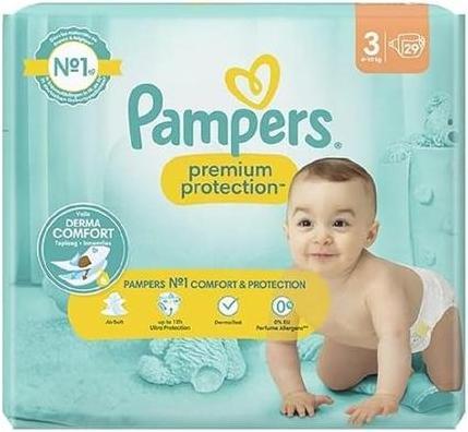 Produktbild Pampers Premium Protection (Gr. 3, Tragepack, 29 Stück)