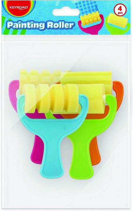 Immagine prodotto Keyroad Rotolo di pittura per bambini, 4 pezzi, spugna, ciondolo, miscela di colori (Miscelazione dei colori, 4 x)