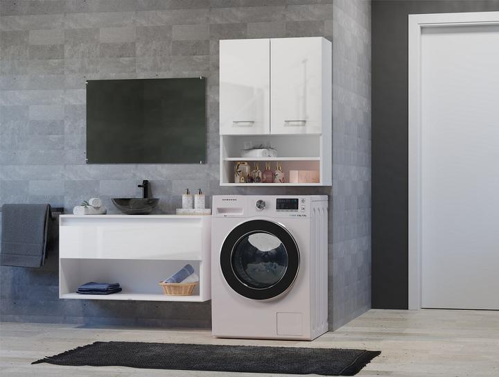 Produktbild Topeshop POLA MINI DK BPOŁ Aufbewahrungsschrank für Badezimmer Weiss (60 x 30 x 174 cm)