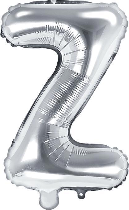 Actual product image Partydeco Balloon letter "Z" in silver (1 x)