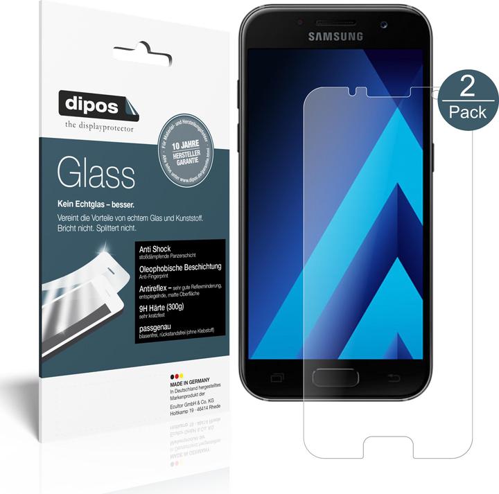 Actual product image Dipos Screen Protector Anti-Shock (2 Piece, Samsung Galaxy A5 (2017))