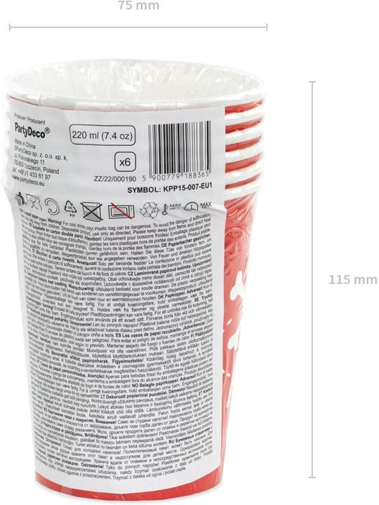 Produktbild Partydeco Becher Piraten (6St.) (6 x)