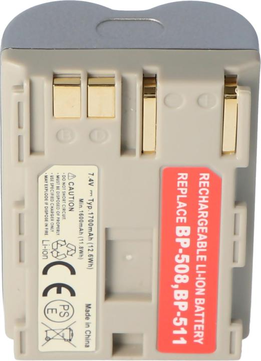 Image du produit AccuCell Akku Canon BP-511 Akku BP-508, BP-512 (Batterie de l'appareil photo)