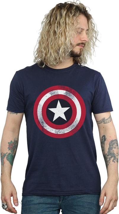 Produktbild Captain America Distressed Schild TShirt (XL)