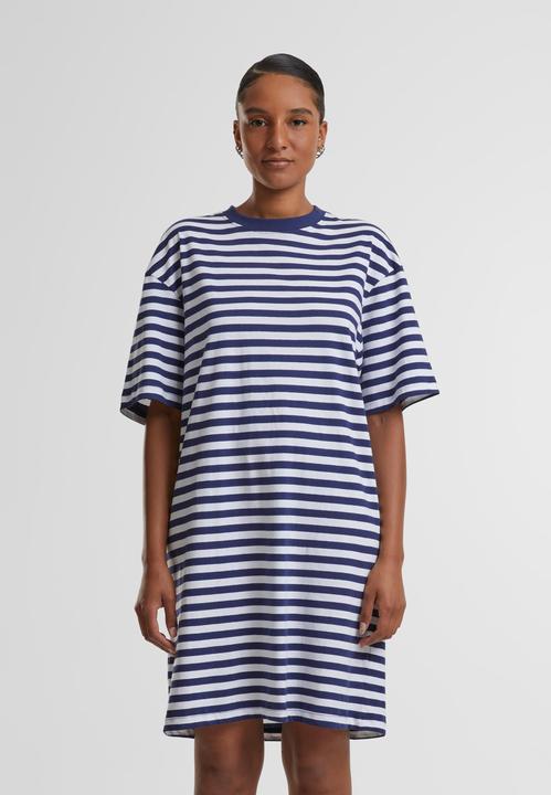 Actual product image Urban Classics Ladies Oversized Striped Tee Dress - 142655 (M)