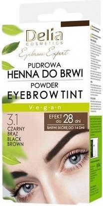 Actual product image Delia Cosmetics Delia Powdered Eyebrow Henna 31 Black Brown 4g