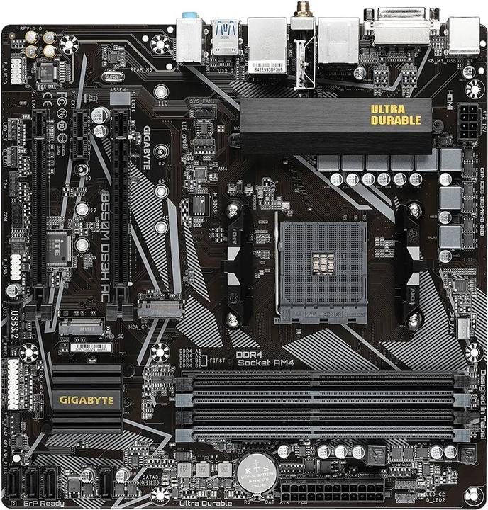 Actual product image Gigabyte B550M DS3H AC (AM4, AMD B550, mATX)