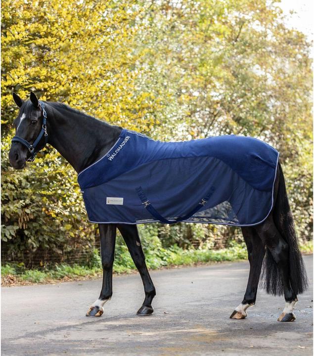 Waldhausen Fleece-Fliegendecke Comfort für Pferde Blau 165 cm (165 cm)