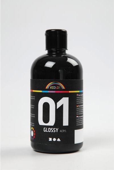 Produktbild Creativ Company A-Color Acrylfarbe (Schwarz, 500 ml)