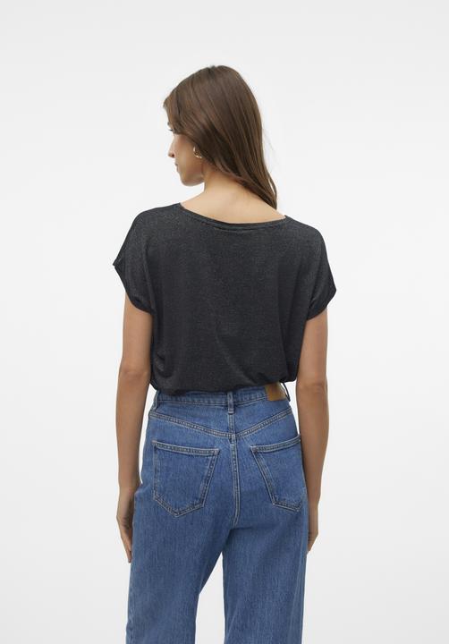 Actual product image Vero Moda Vmlava Glitter Ss Top Stripe Ga (XS)