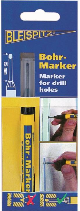 Produktbild Bleispitz Bohr-Marker schwarz (Schwarz, 1 mm)
