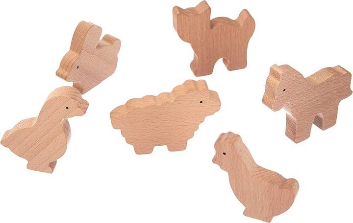 Produktbild Goki Houten Boerderij Dieren, 10st.
