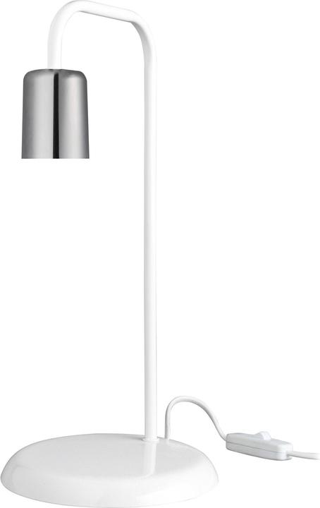 Actual product image Lux.Pro Lancaster table lamp E27 metal white / chrome (E27)