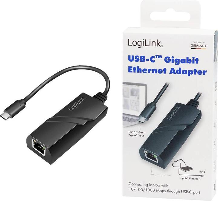 Actual product image LogiLink USB 3.2 Gen 1, USB-C to Gigabit Adapter (USB-C)