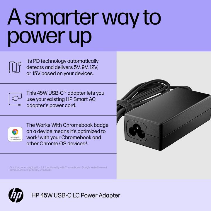 Image du produit HP USB-C LC Power Adapter (45 W)