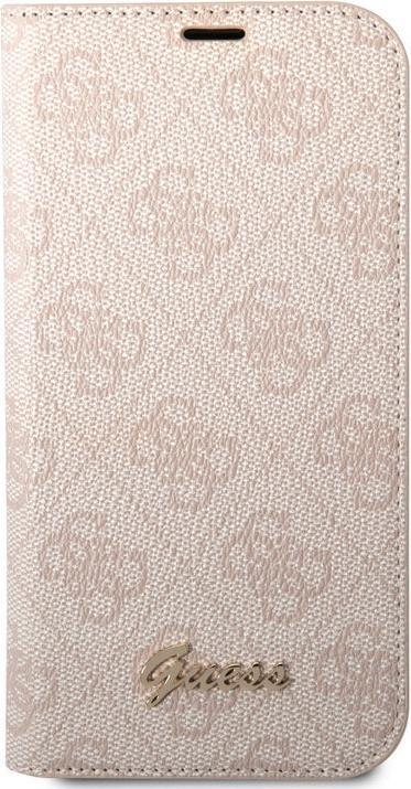 Produktbild Guess GUBKP14SHG4SHP iPhone 14 6,1" różowy/pink book 4G Vintage Gold Logo (Apple iPhone 14)