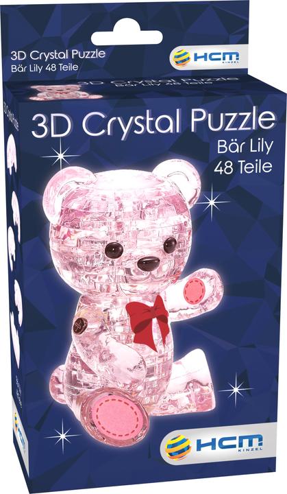 Produktbild HCM Kinzel HCM59192 - Crystal Puzzle: 3D Bär Lily - Rosa, 48 Teile, ab 14 Jahren (DE-Ausgabe) (48 Teile)