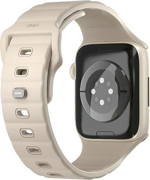 Produktbild Uniq pasek Stride Apple Watch Series 1/2/3/4/5/6/7/8/9/SE/SE2 38/40/41mm FKM Rubber Strap khaki/pale (Kunststoff)