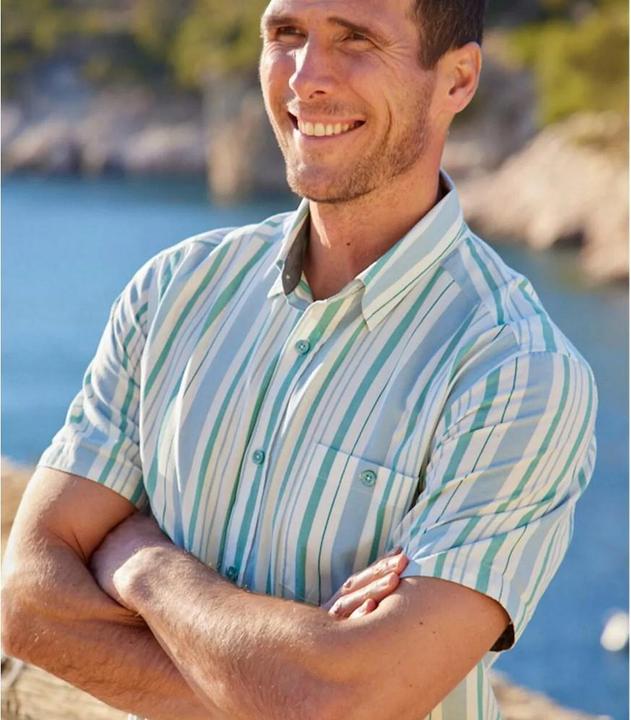 Immagine prodotto Atlas For Men Camicia da uomo in popeline a righe (L)