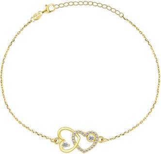 Brilio Silver - Romantic gold-plated bracelet with zircons BRC32Y