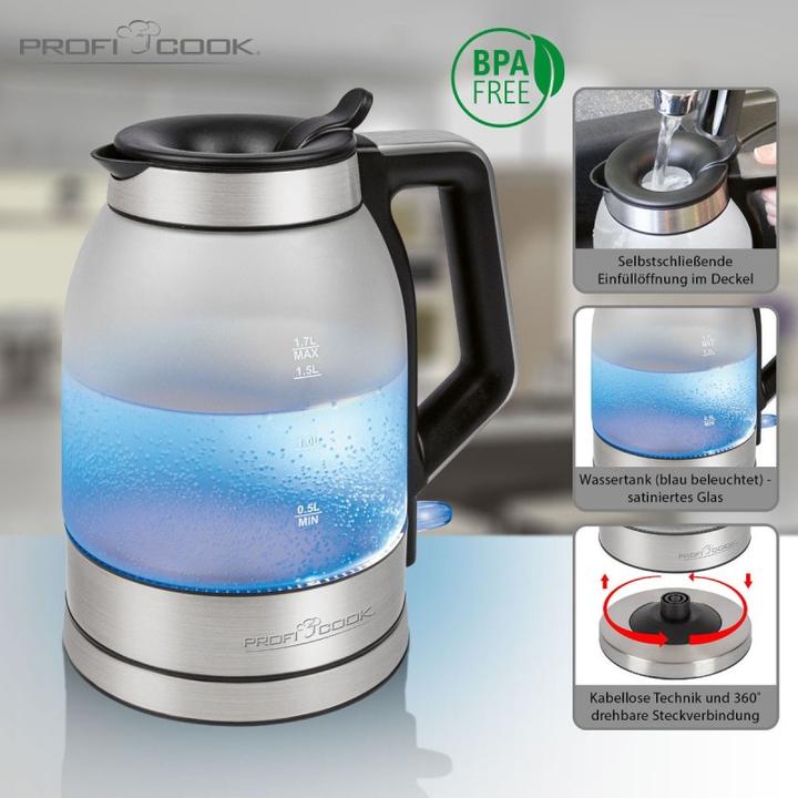 Produktbild Proficook PCWKS 1215 G GlasWasserkocher (1.70 l)