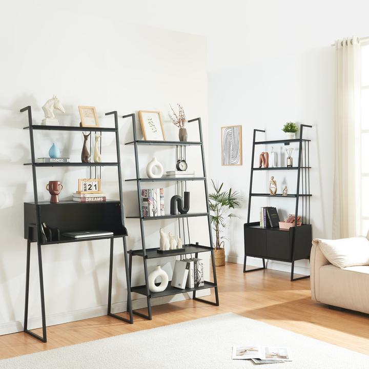 Image du produit En.Casa Ensemble de meubles Storfjord 3 pcs. 1x bureau, 2x étagère échelle *87446816*