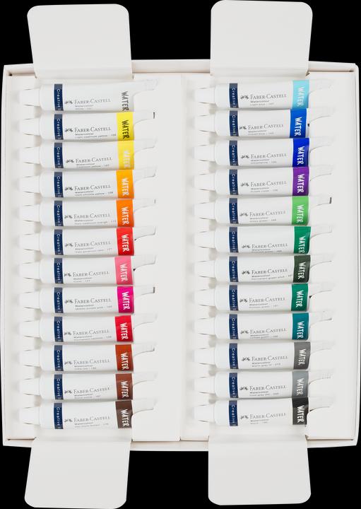 Productafbeelding Faber-Castell CS aquarelverf in tubes met 24 kleuren (DAA326, 216 ml)