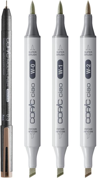 Image du produit Copic CIAO - Kit de marqueurs (Gris, 0.30 mm, 4 x)