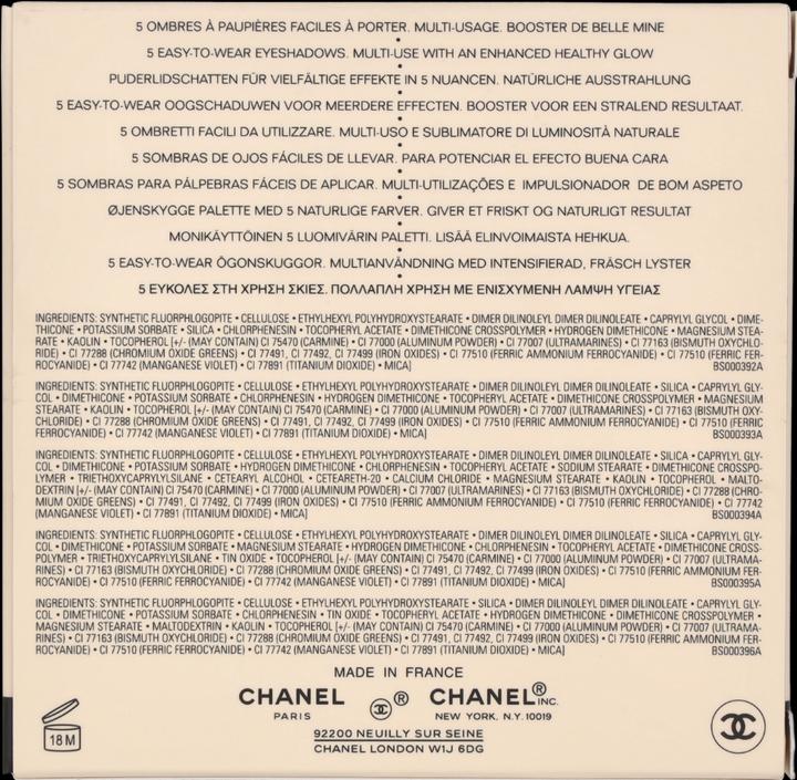 Nutritional values and ingredients Chanel Les Beiges Healthy Glow Natural (Light)