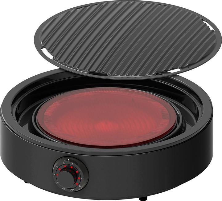 Produktbild Rosenstein & Söhne 2in1-Glaskeramik-Kochplatte & rauchfreier Infrarot-Tischgrill