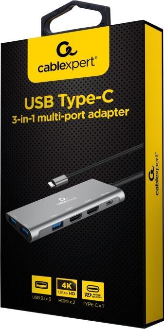 Produktbild Gembird Multi Port Adapter (USB-C, 6 Ports)