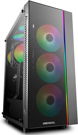 Actual product image Deepcool Matrexx 55 V3 ADD-RGB bk ATX - white - tempered glass 2x 3.5 inch internal (mATX, Mini-ITX, ATX, E-ATX)