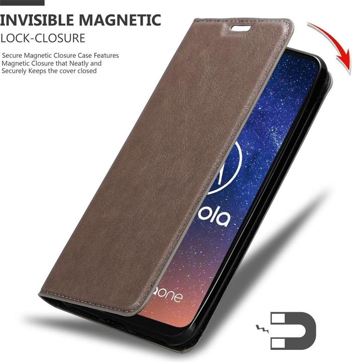 Produktbild Cadorabo Book Invisible Magnet Cover (Motorola One Vision)