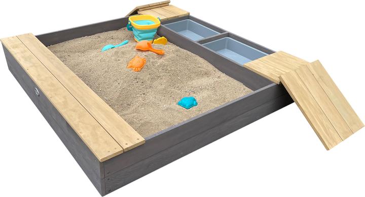 Image du produit Axi Bac à sable Evy avec bassin et espace de rangement Gris/Brun