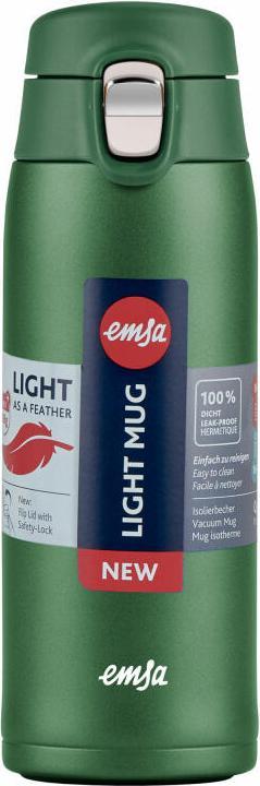 Actual product image Emsa Insulated drinking bottle LIGHT MUG, 0.4 litre, green (0.40 l)