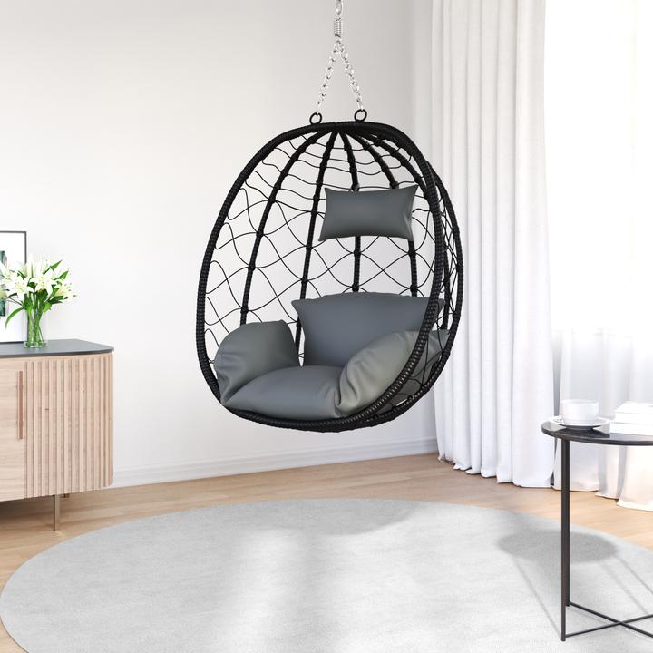Actual product image VidaXL Hanging chair basket without frame poly rattan (120 kg)