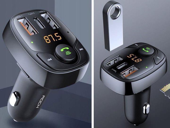 Actual product image Rock – B301FM Bluetooth Auto-Ladegerät mit FM-Transmitter, Schwarz