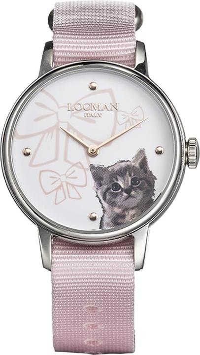 Locman Italy Damenuhr 1960 Fantasy Cat Ref. F253A08S-00WHGA1NP (Analoguhr, 32 mm)