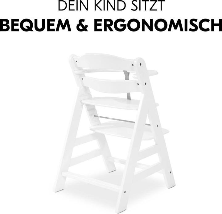 Produktbild Hauck Hochstuhl Alpha Plus White im Sparset - inkl. Sitzkissen Hochstühle (Hochstuhl)