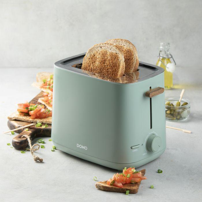 Produktbild Domo DO 973 T Toaster 2 Schlitz 6 Stufen 850-1000W matt grün
