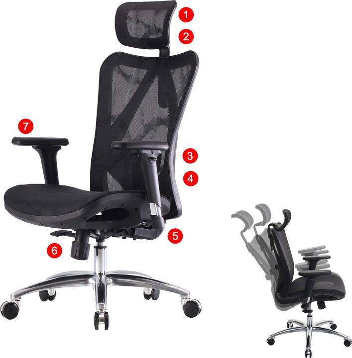 Immagine prodotto Sihoo Sedia da ufficio con supporto lombare