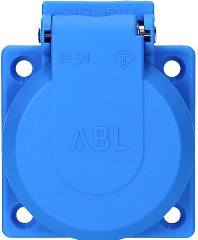 Productafbeelding ABL SCHUKO inbouwstopcontact, blauw, IP54, met schroefaansluiting