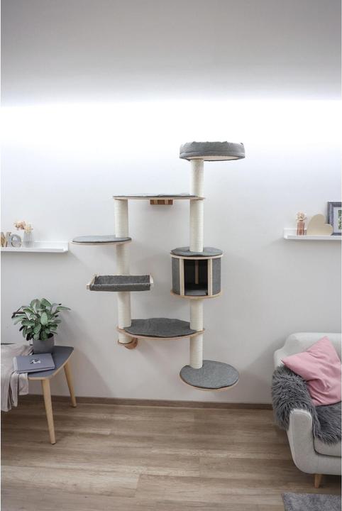 Actual product image Kerbl Wall scratching post Dolomit XL Tofana (185 cm, Grey)
